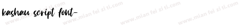 kashau script font字体转换